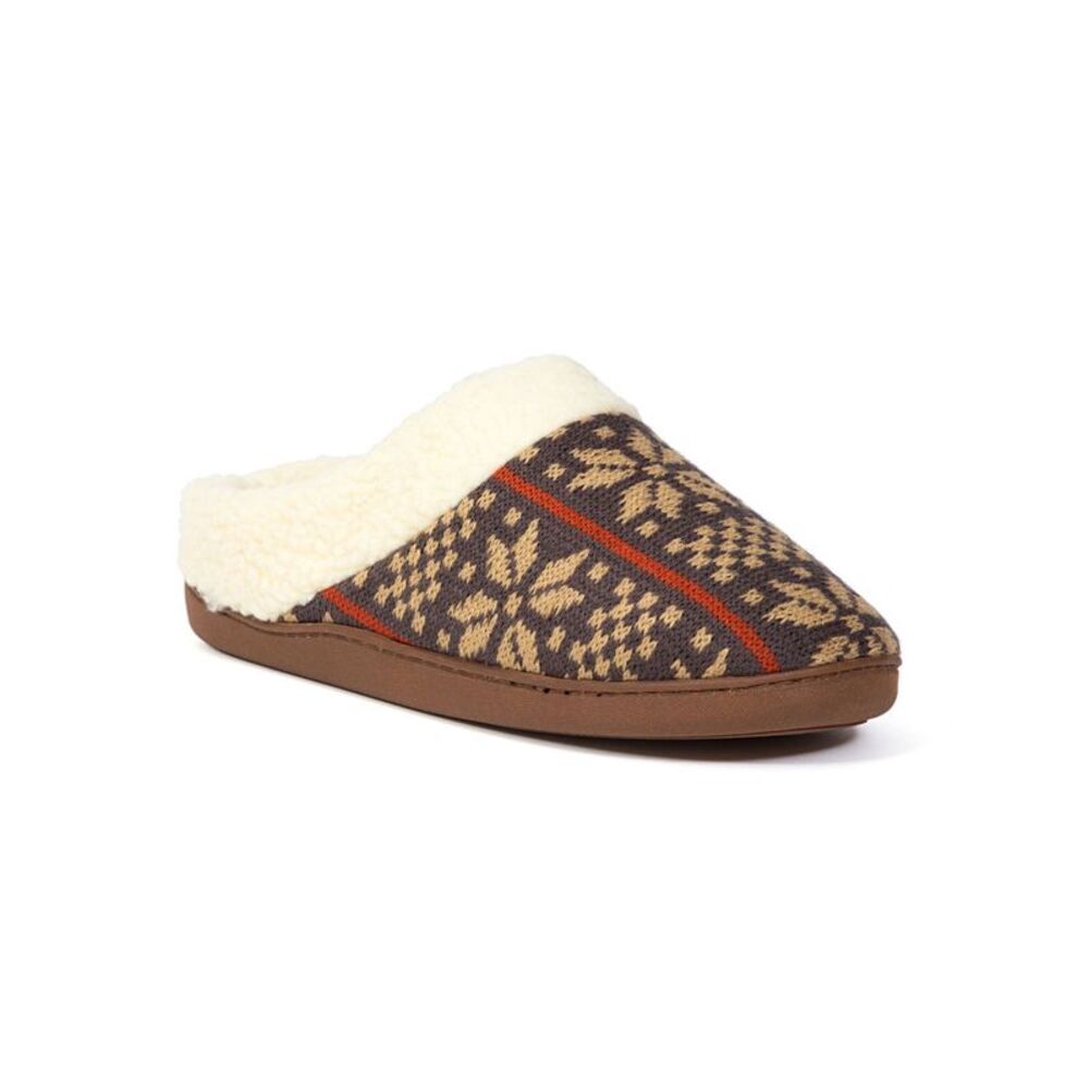 DEER STAGS  Mens Brown Lodge Round Toe Slip On Slippers Shoes 7-8